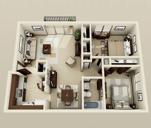 2-Bedroom Apartments  